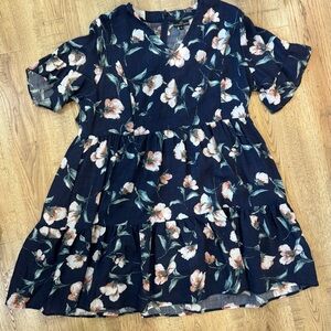 Nursing Queen Navy Floral Mini Dress